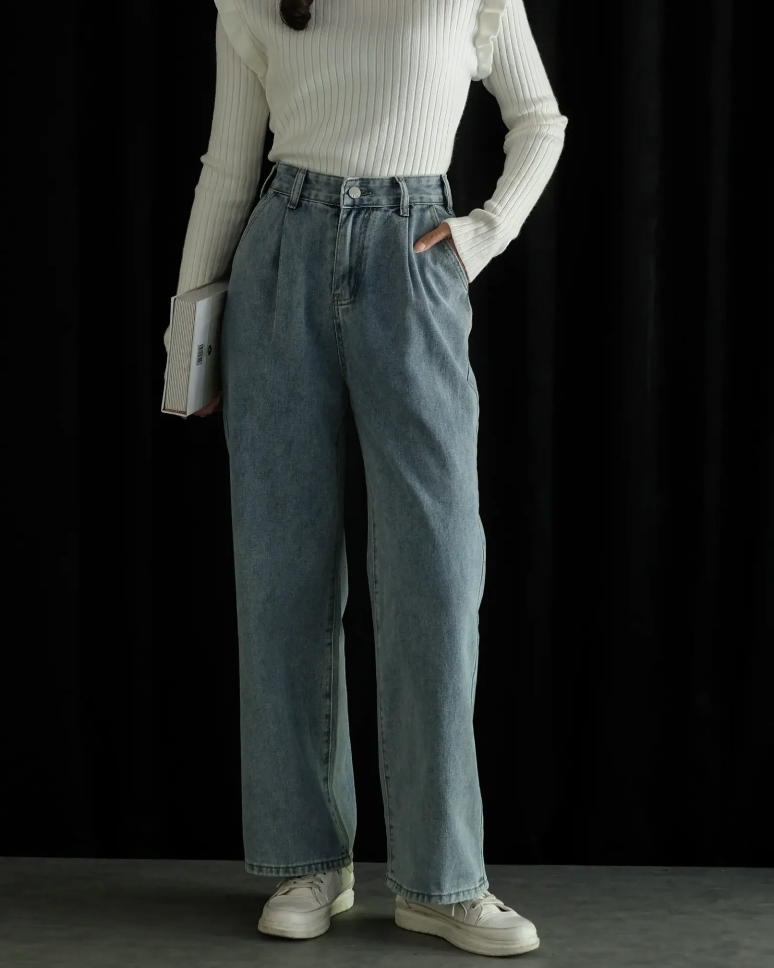 Zelina Denim Pants Kode 265A Light Blue