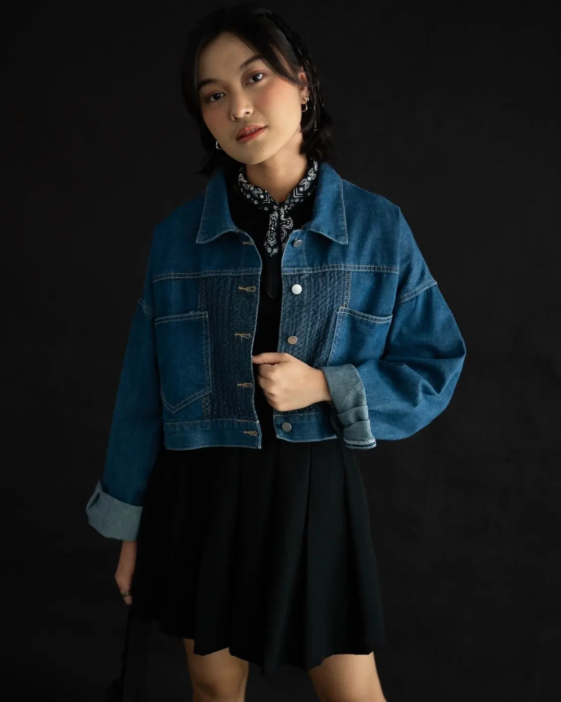 Carlota Denim Jacket Kode 157B Dark Blue