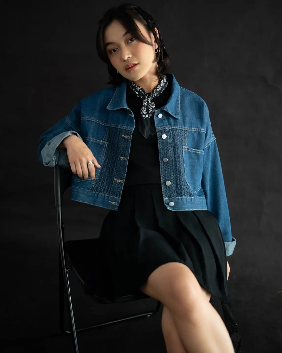 Carlota Denim Jacket Kode 157B Dark Blue - Image 2