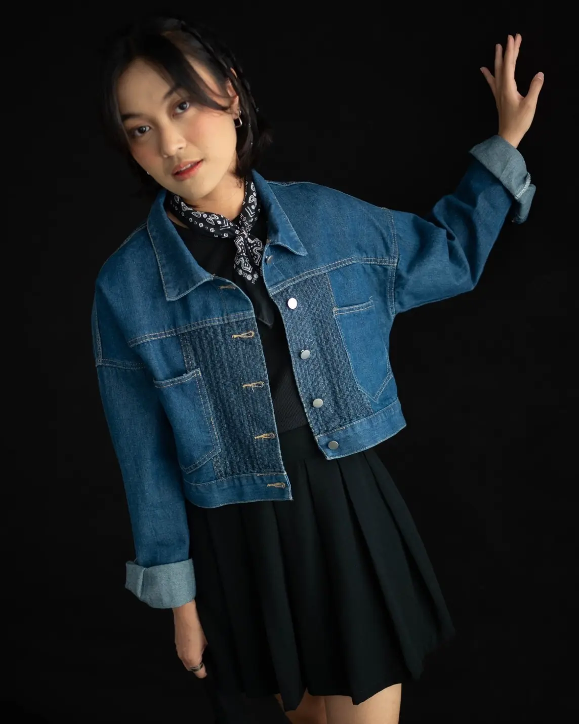 Carlota Denim Jacket Kode 157B Dark Blue - Image 3