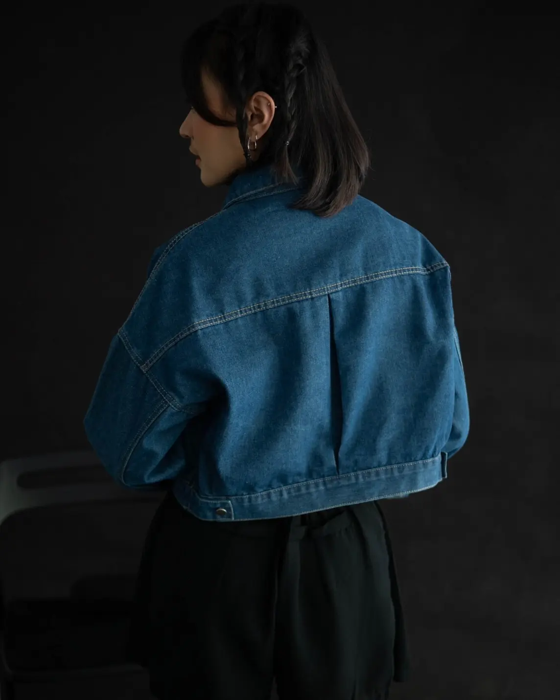 Carlota Denim Jacket Kode 157B Dark Blue - Image 4