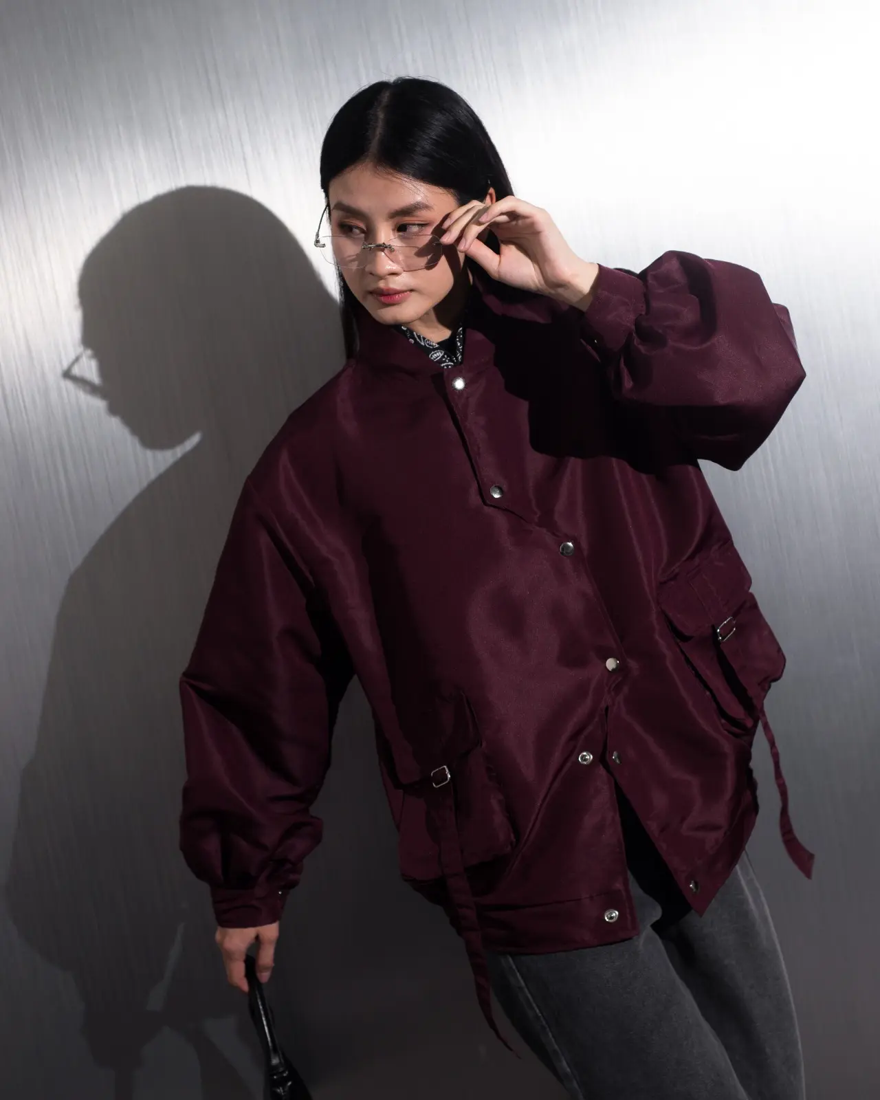 Alternative view of Castriel Jacket Maroon