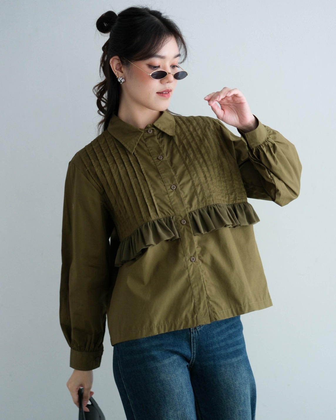 Delsi Shirt Olive - Image 3