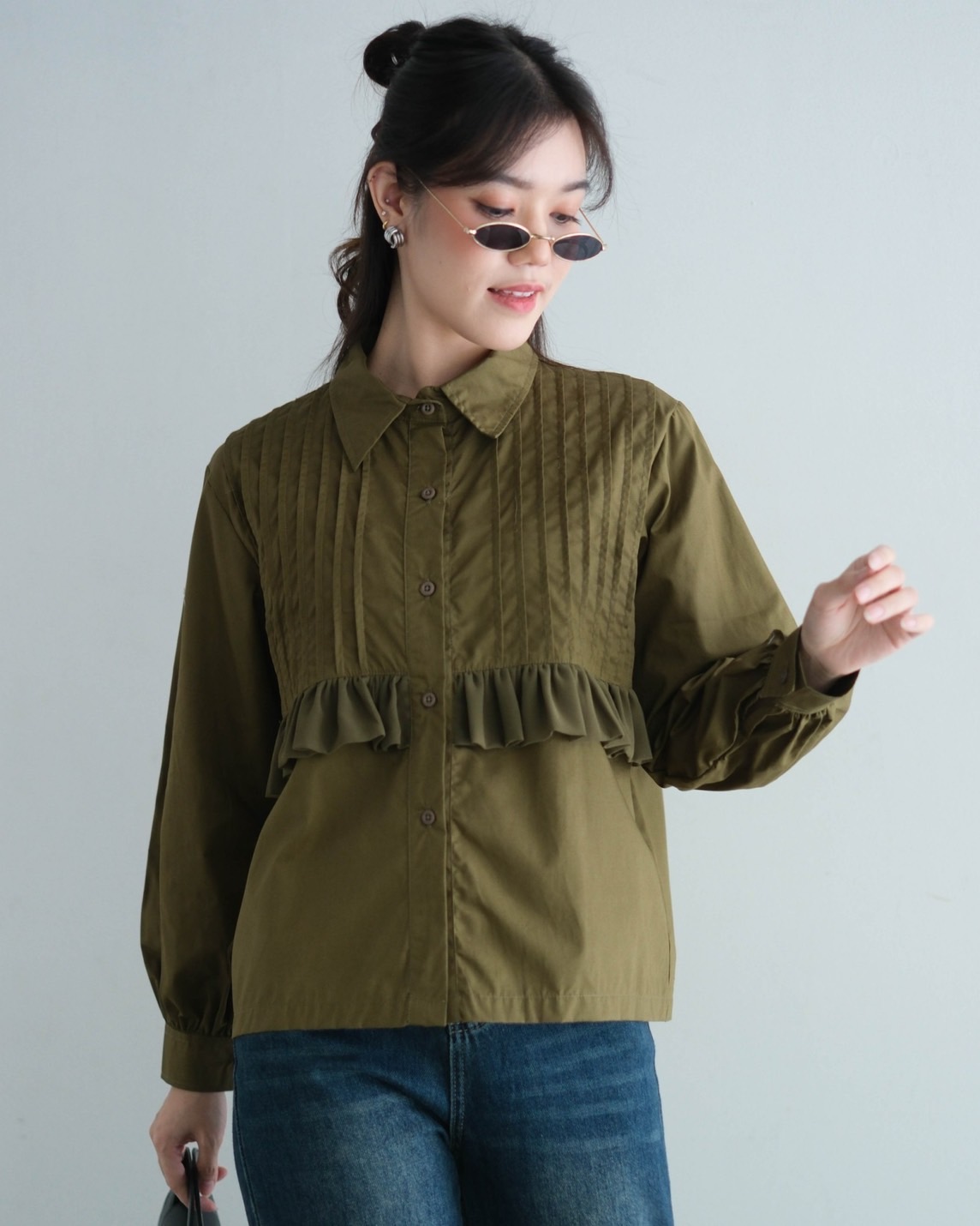 Delsi Shirt Olive - Image 2