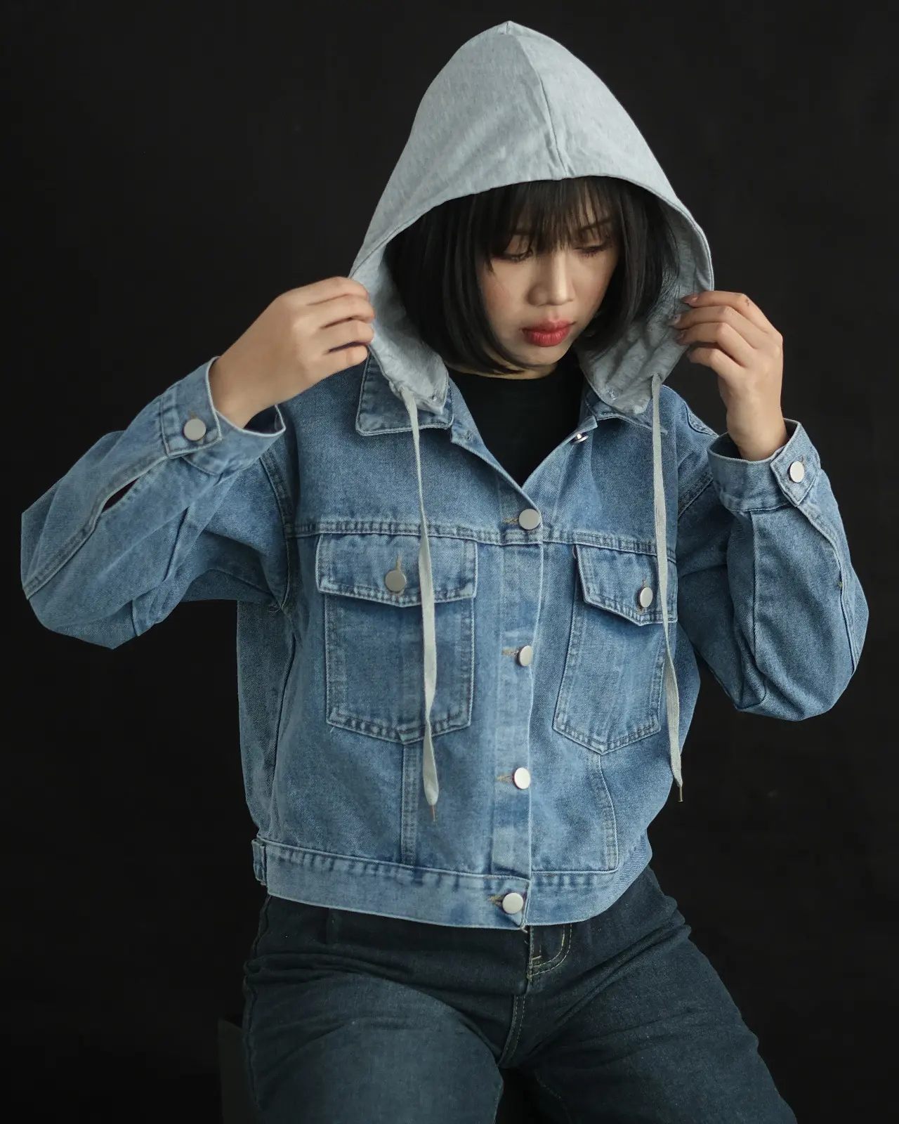 Devira Denim Jacket Kode 194B Light Blue