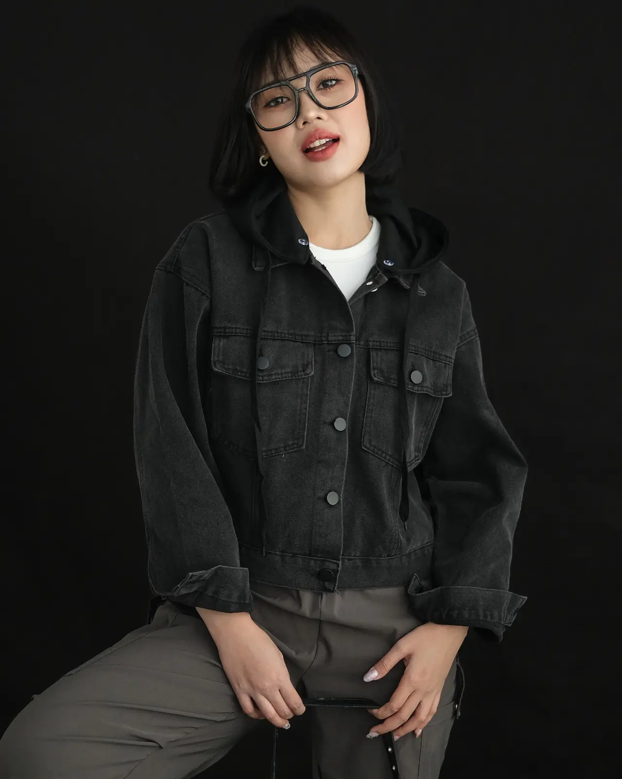 Devira Denim Jacket Kode 194B Misty Black - Image 2