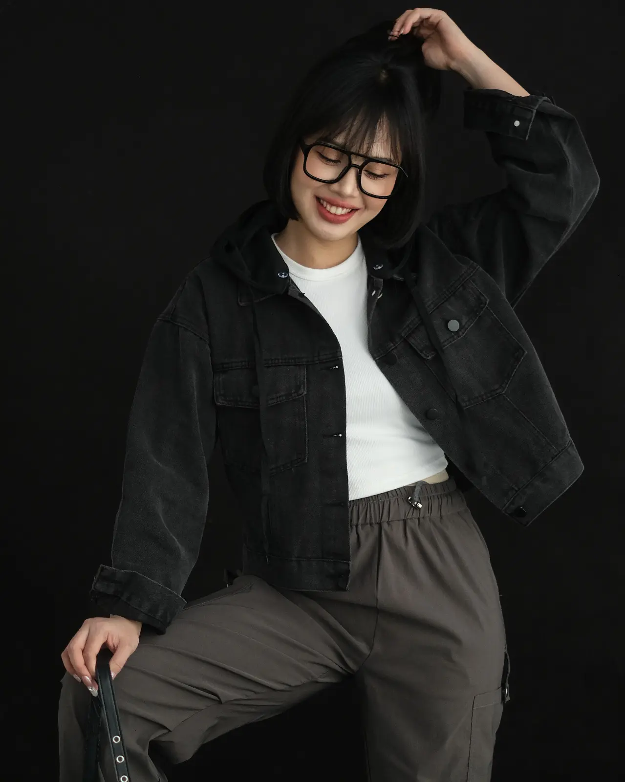 Devira Denim Jacket Kode 194B Misty Black - Image 3