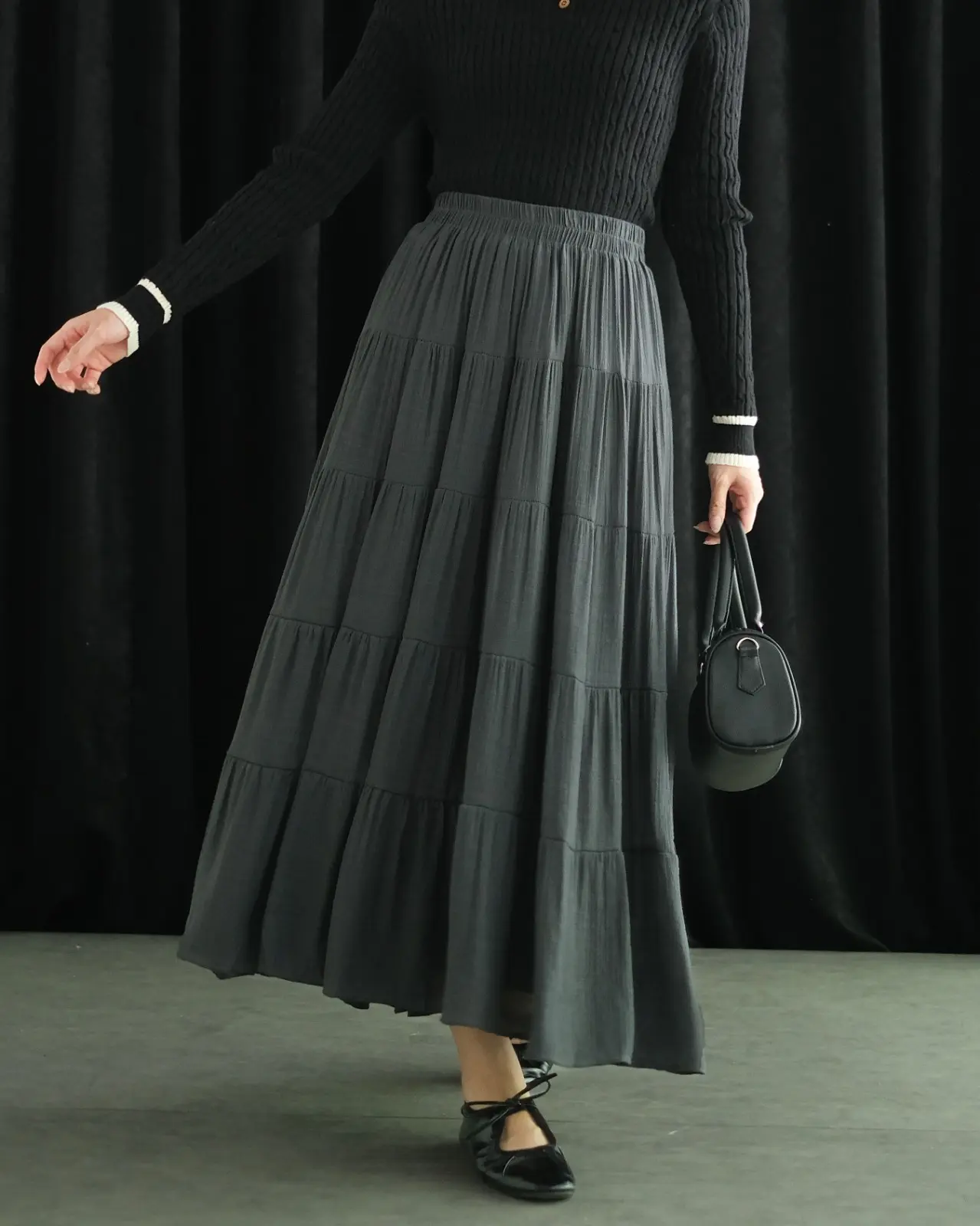 Evianne Skirt Kode 121B Dark Grey