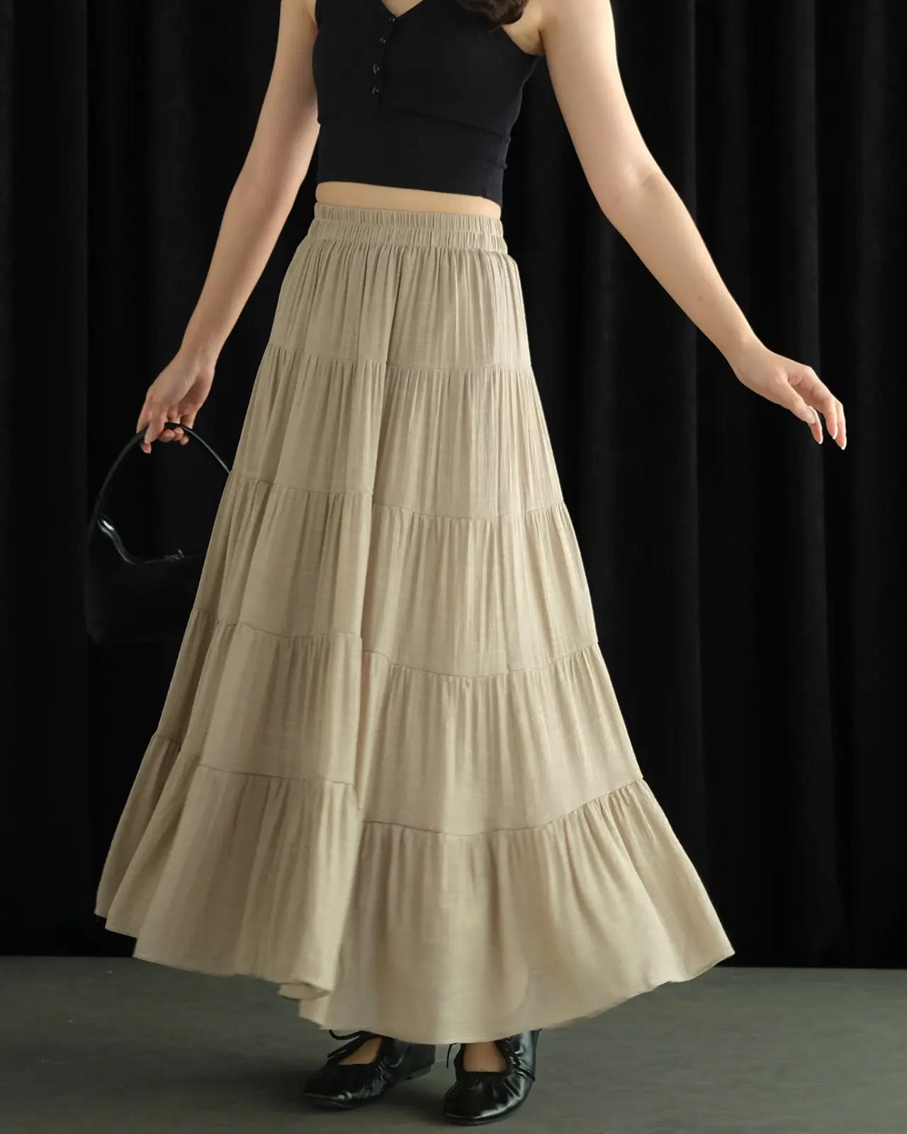 Evianne Skirt Kode 121B Khaki