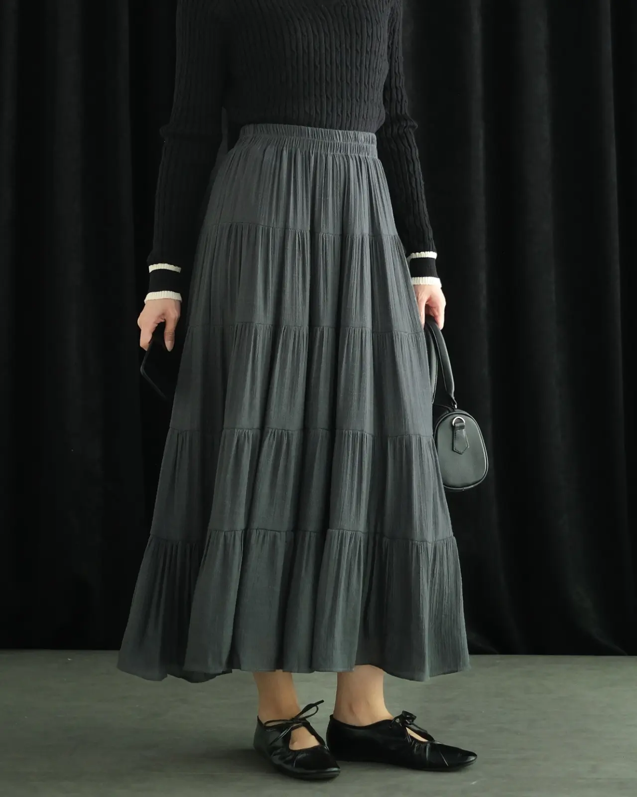 Evianne Skirt Kode 121B Dark Grey - Image 2