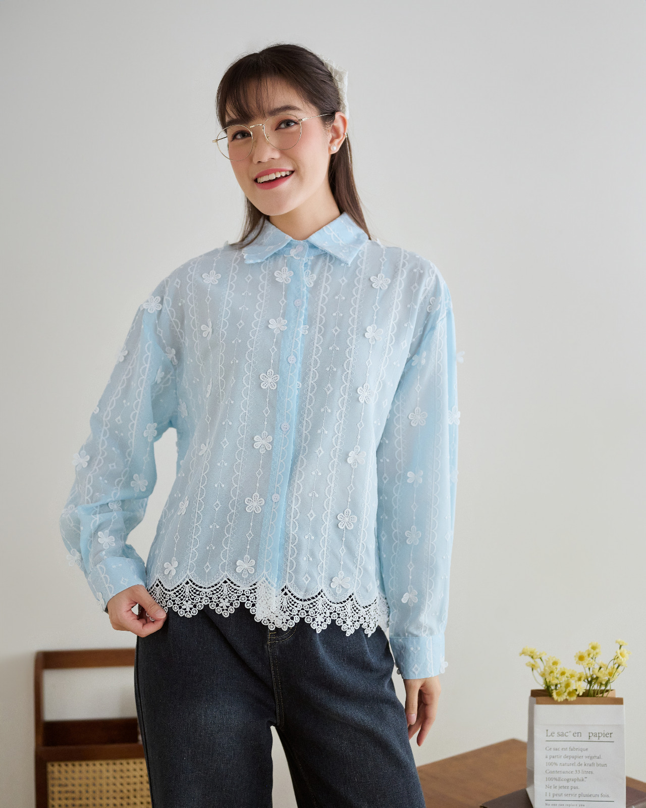 Halona Shirt Kode 135B Blue