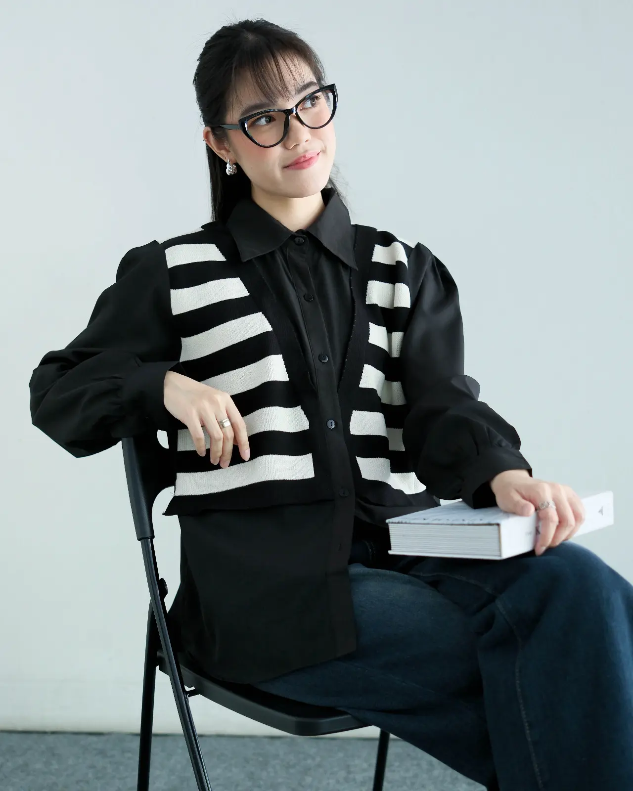 Hasna Shirt Kode 154B Black - Image 3