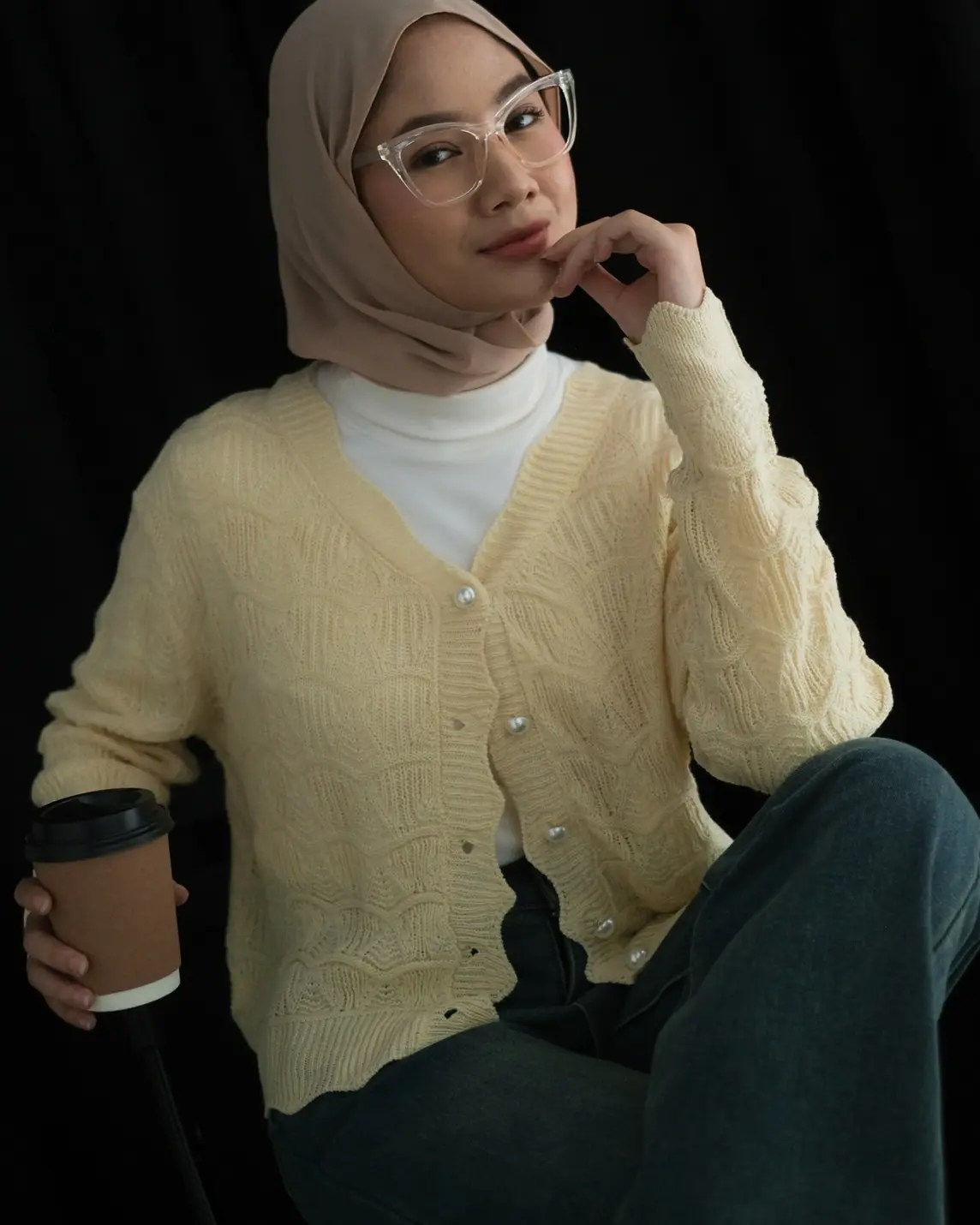 Kyrie Cardigan Kode 142A Ivory - Image 3