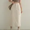 Laiba Cargo Skirt Kode 118B/5528 Cream - Image 2