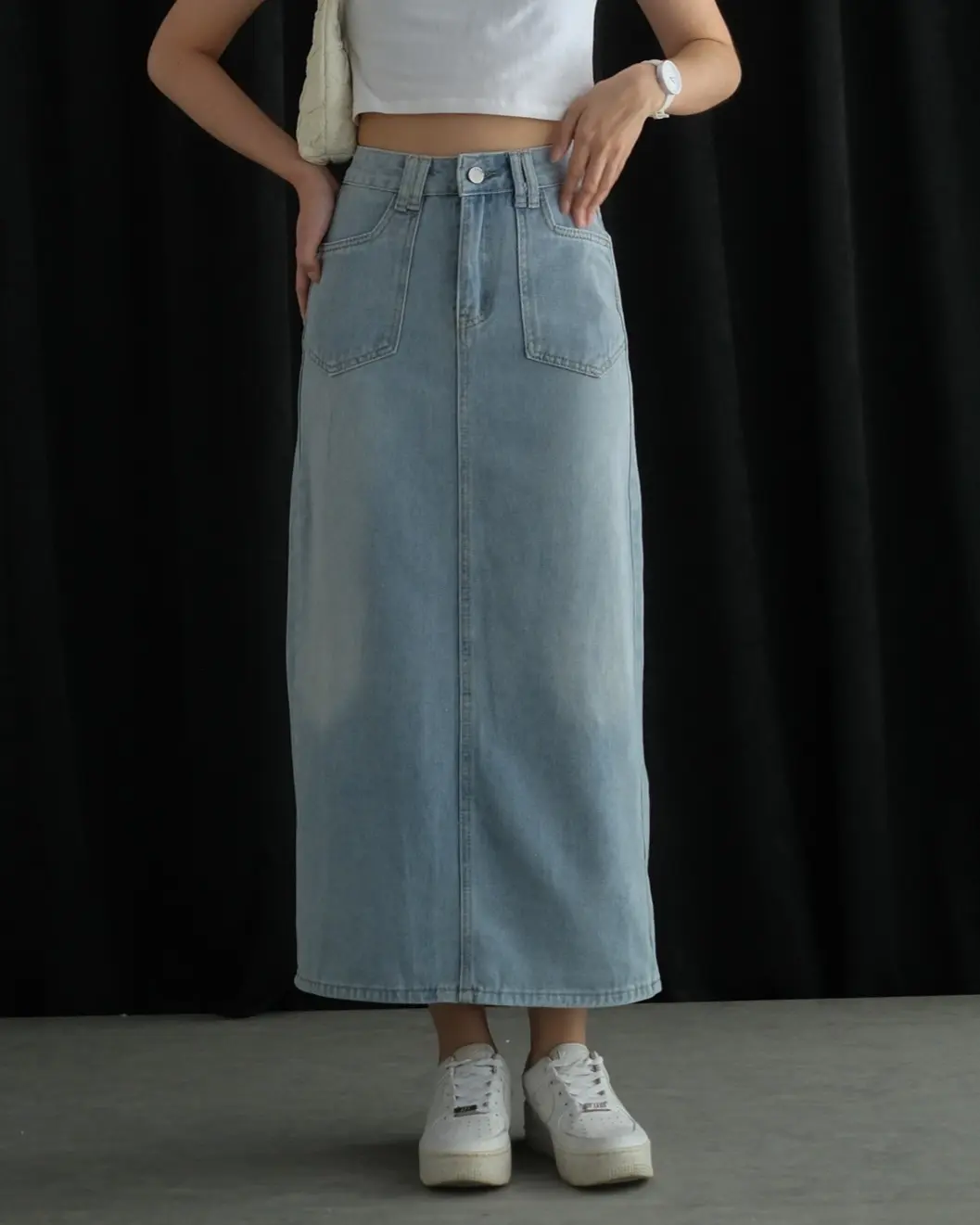 Meryl Denim Skirt Kode 168B