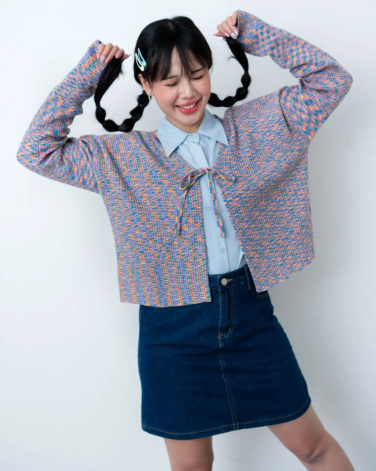 Miyuki Cardigan Blue - Image 2