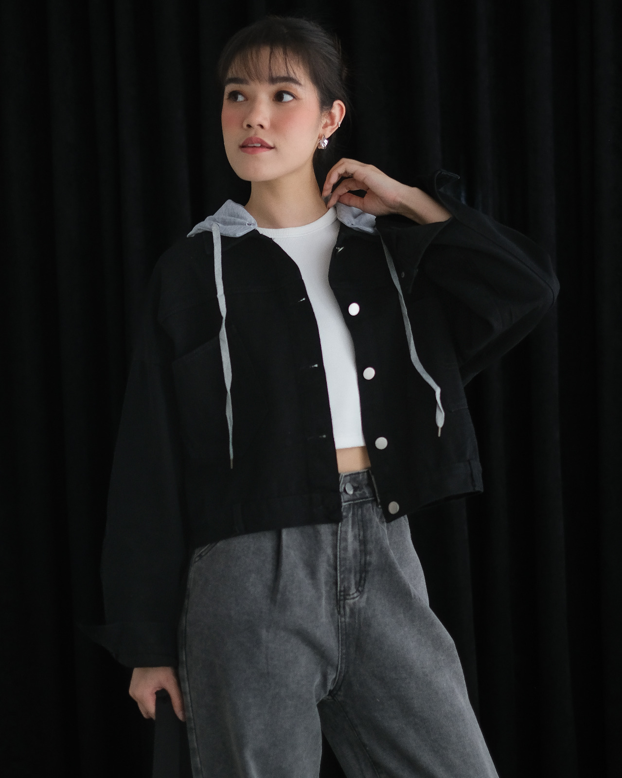 Unirka Denim Jacket Kode 161B Black