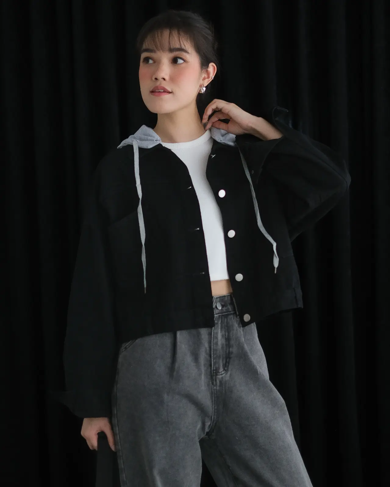 Unirka Denim Jacket Kode 161B Black