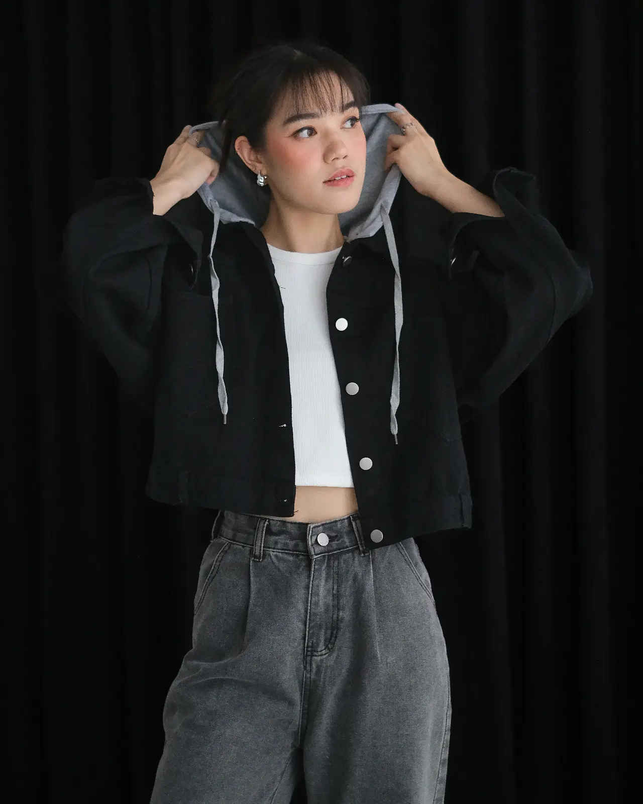 Unirka Denim Jacket Kode 161B Black - Image 3