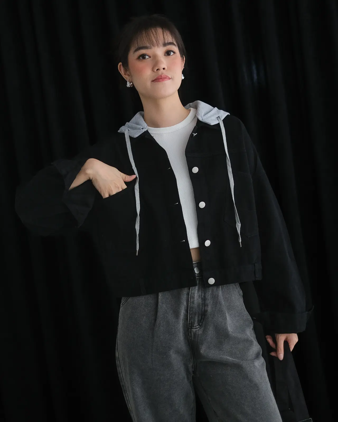 Unirka Denim Jacket Kode 161B Black - Image 2