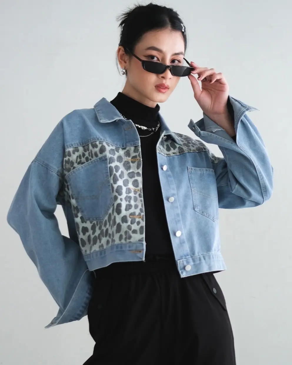 Xiola Denim Jacket Kode 153B Light Blue