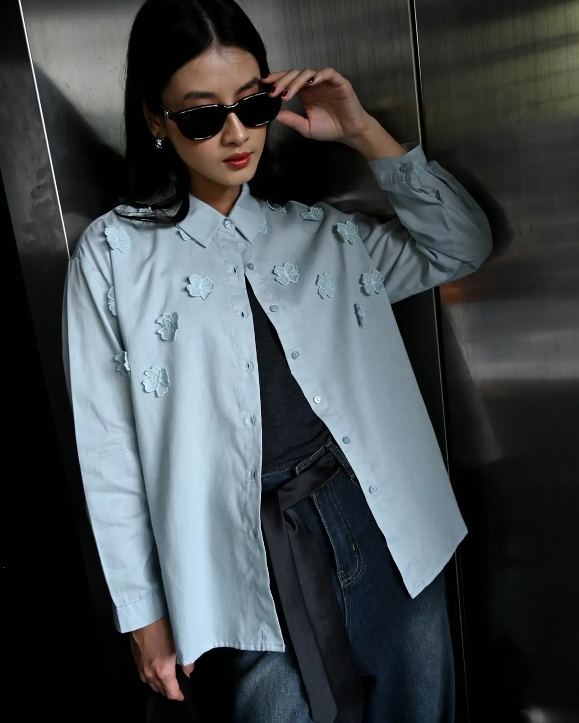 Fiana Shirt Kode 20263-1 Blue