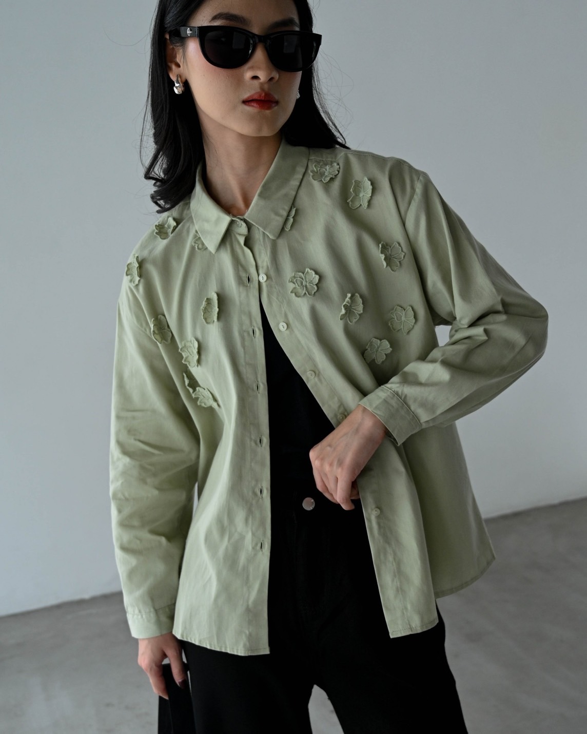 Fiana Shirt Kode 20263-1 Light Sage - Image 2