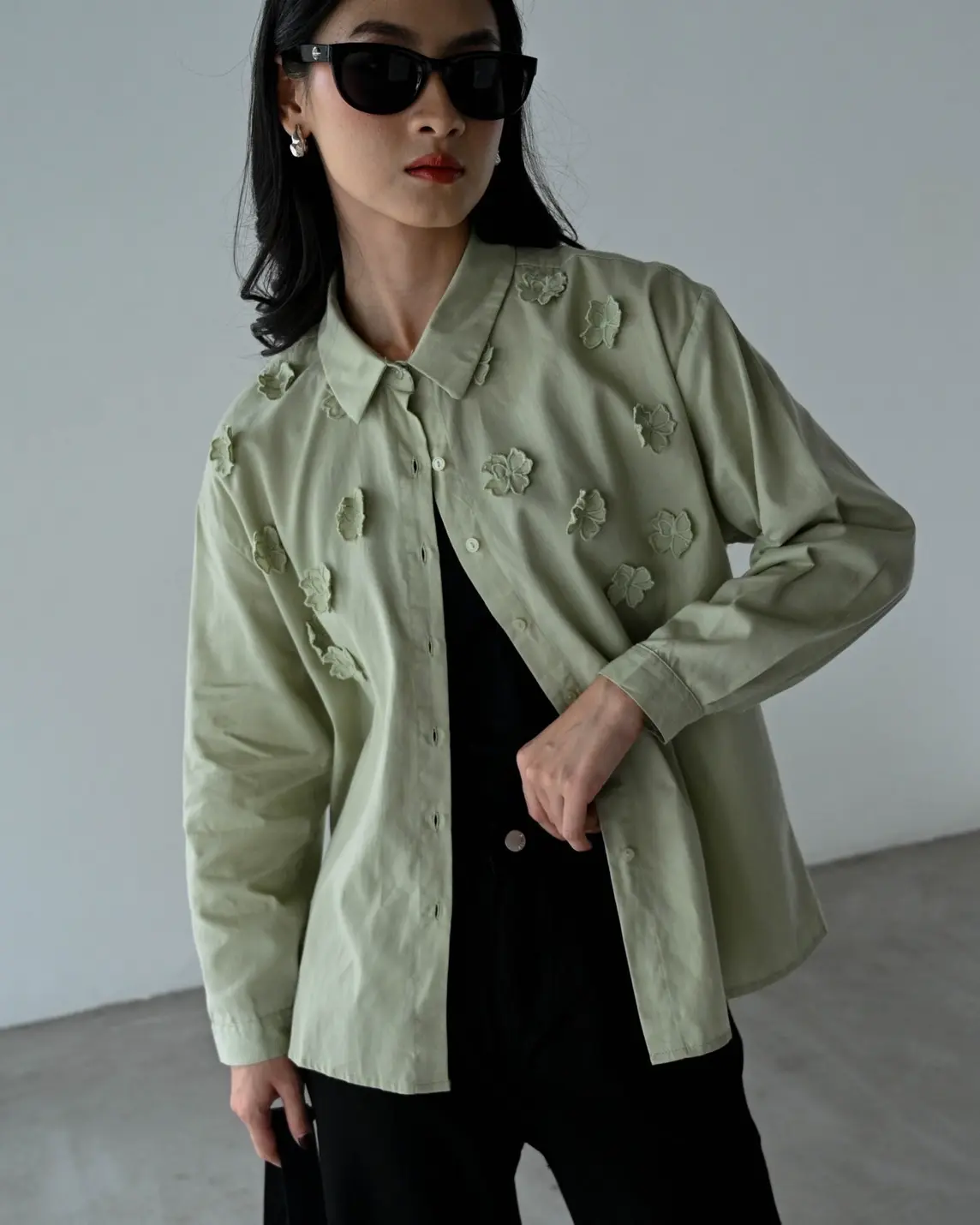 Fiana Shirt Kode 20263-1 Light Sage - Image 2