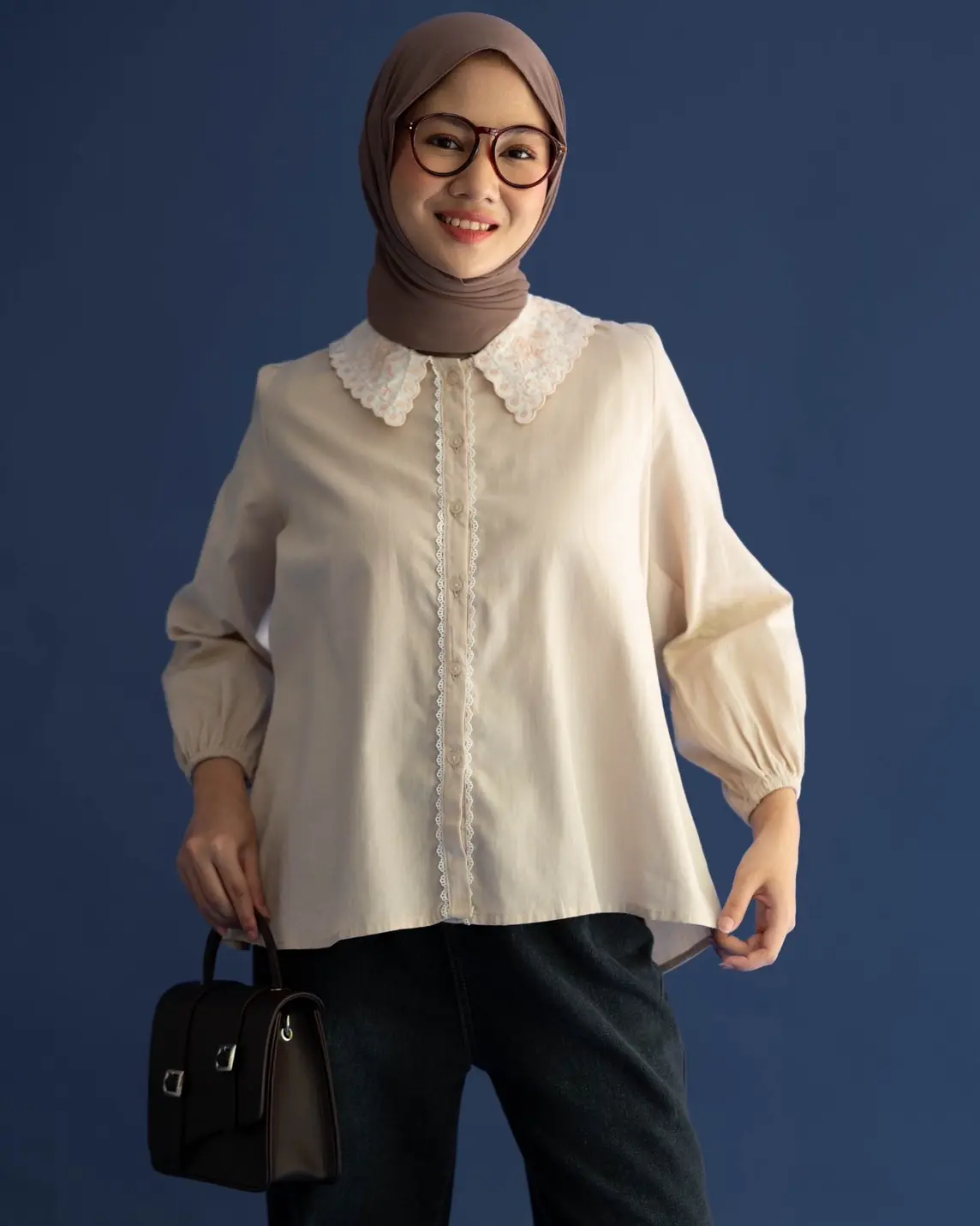 Harsika Shirt Kode 20232-1 Beige