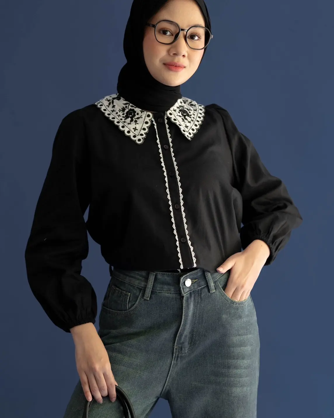 Harsika Shirt Kode 20232-1 Black - Image 2