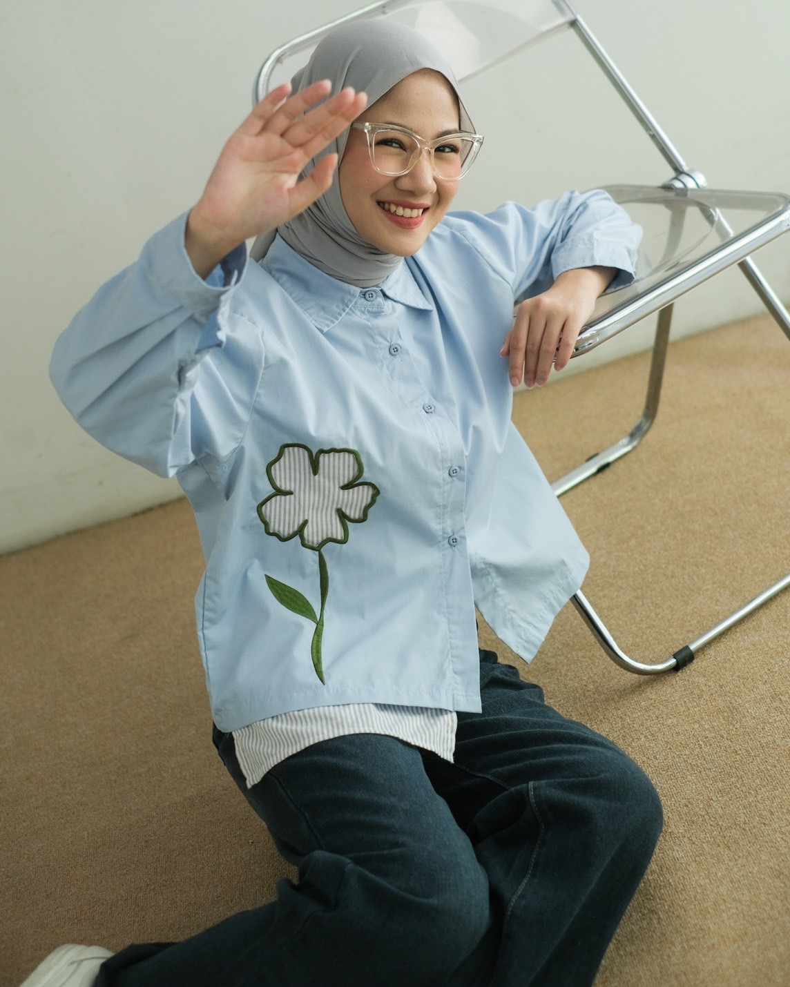 Theresa Shirt Blue - Image 2