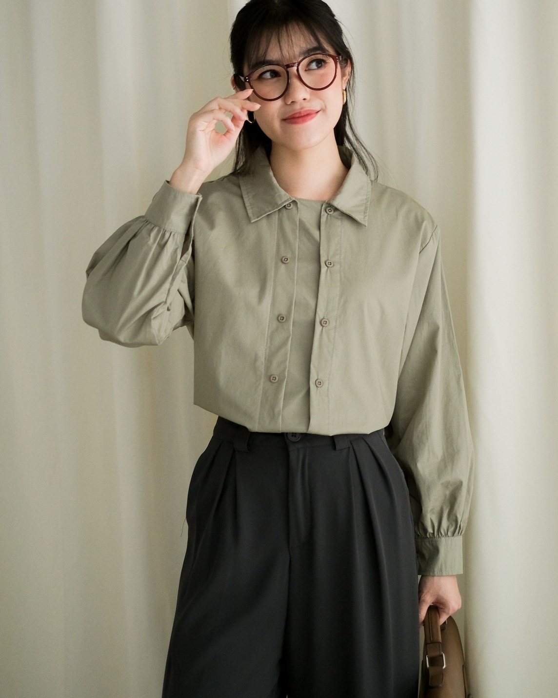 Mirana Shirt Sage Green - Image 3