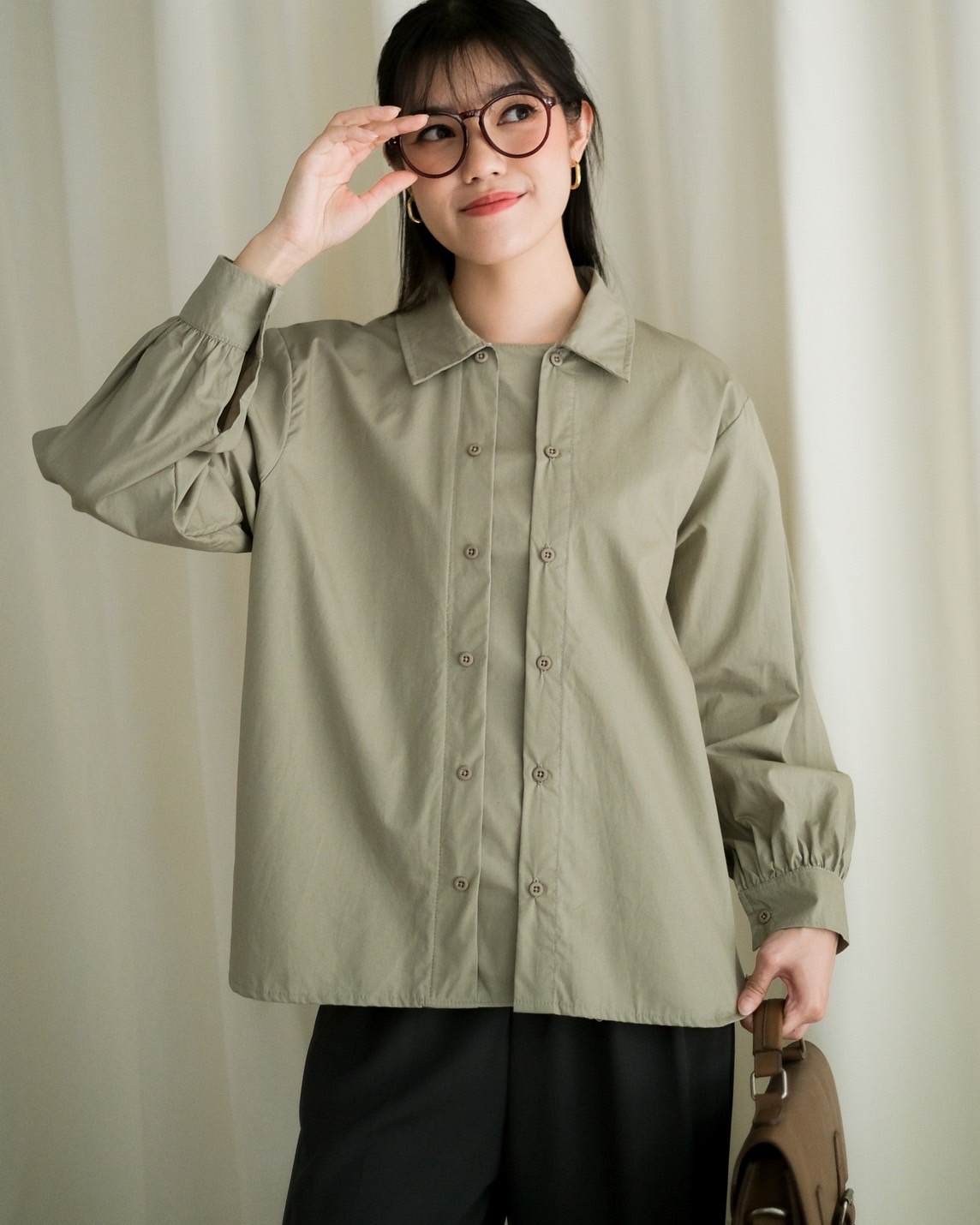 Mirana Shirt Sage Green - Image 4