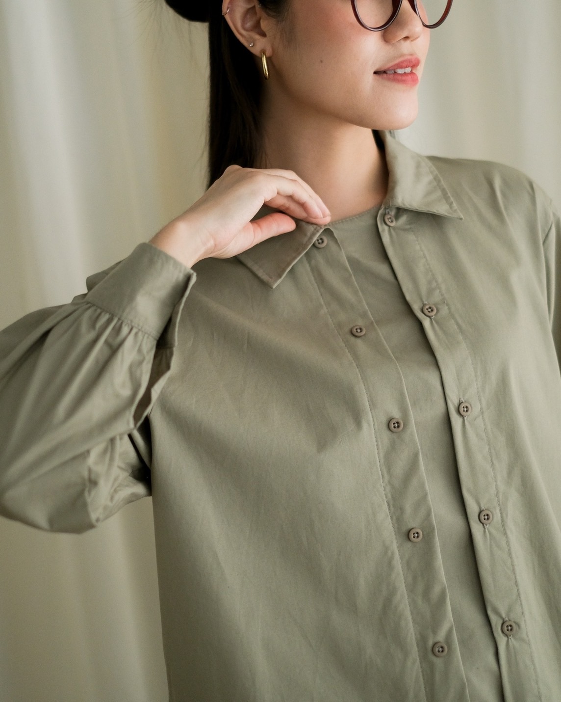 Mirana Shirt Sage Green - Image 5