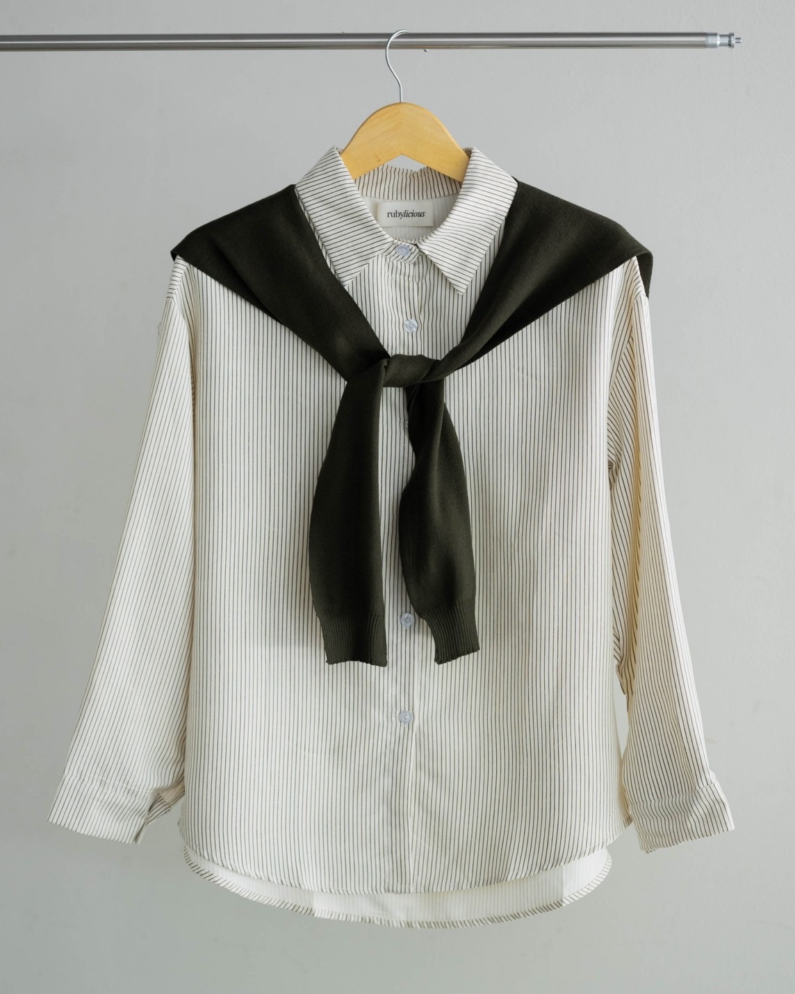 Akeyla Shirt Kode 141B Beige-Army