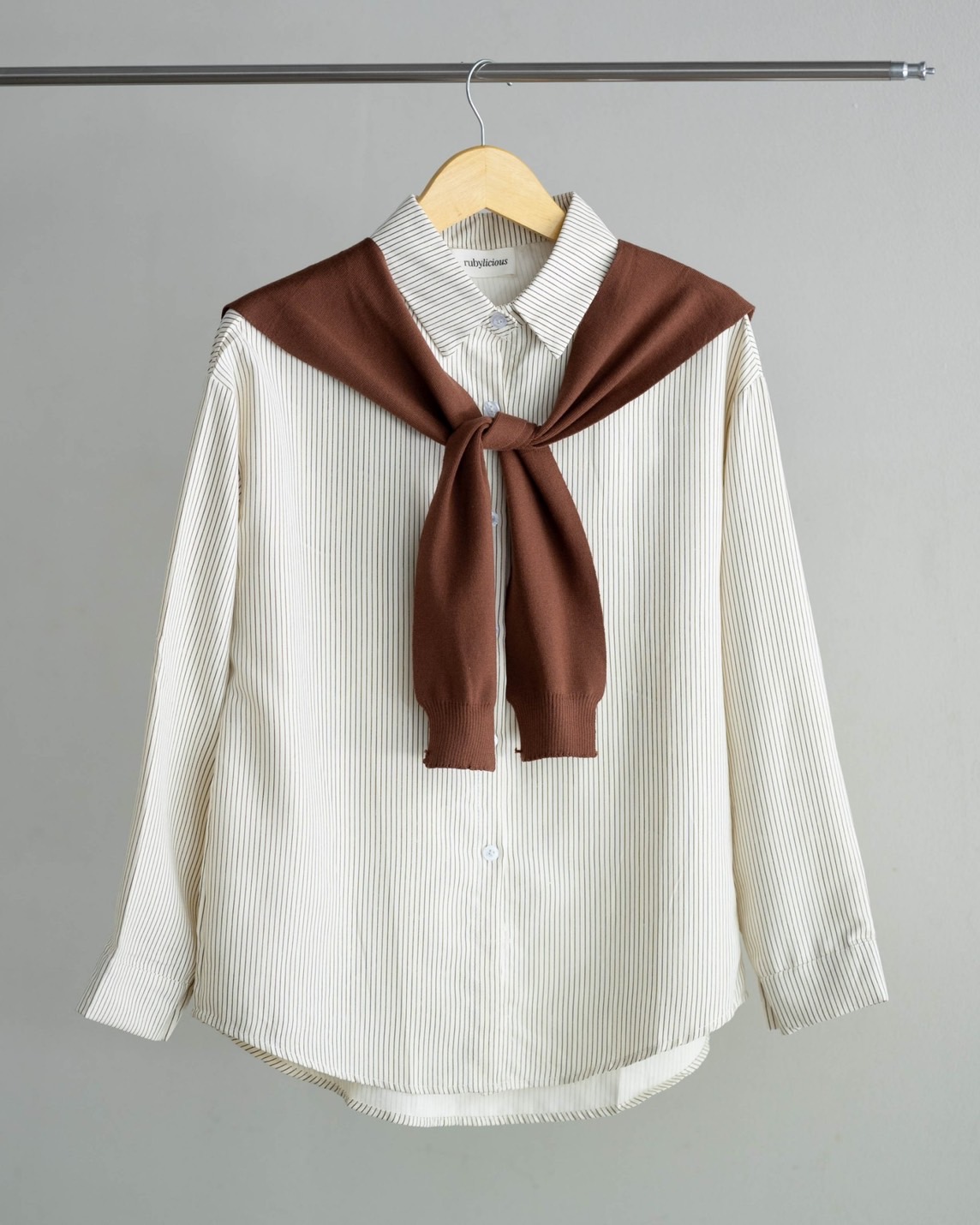 Akeyla Shirt Kode 141B Beige-Brown