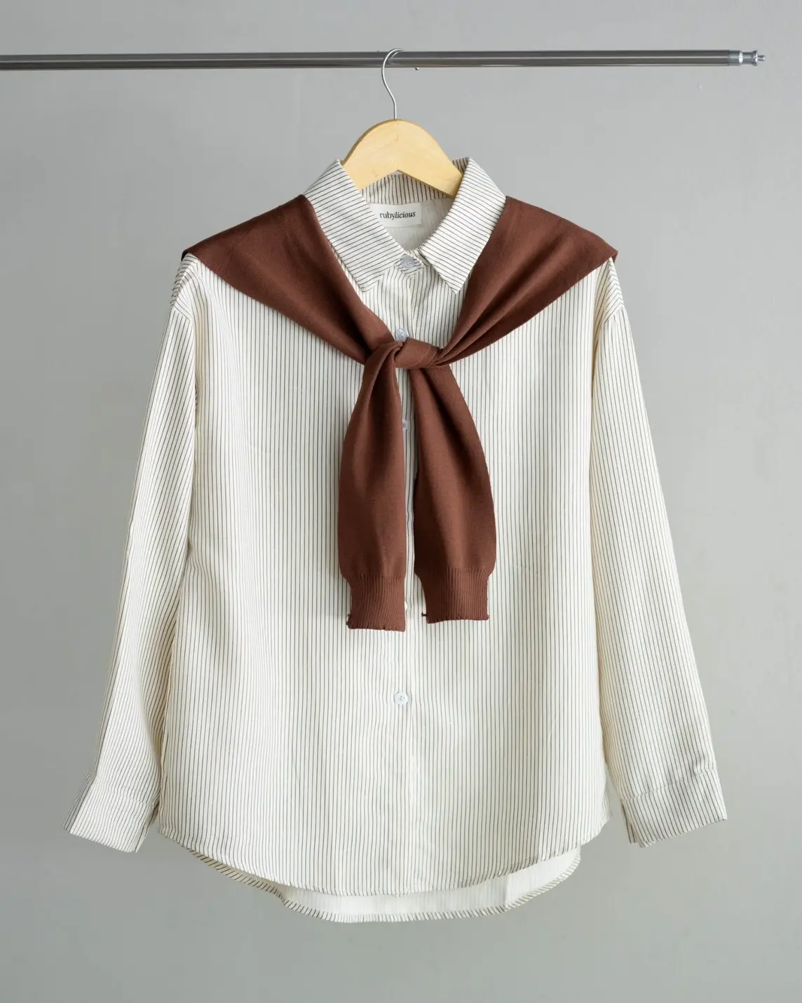 Akeyla Shirt Kode 141B Beige-Brown