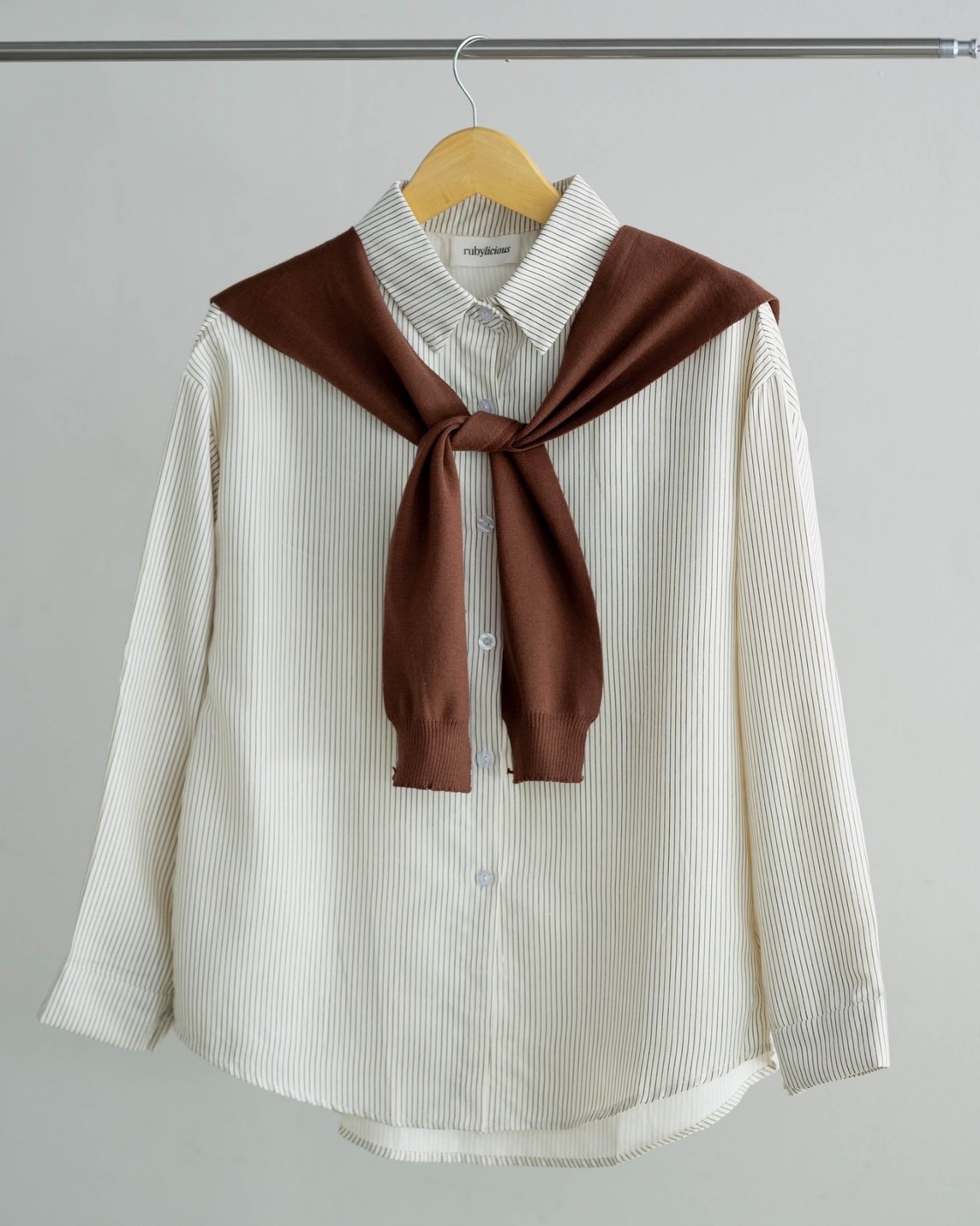 Akeyla Shirt Kode 141B Beige-Brown - Image 3