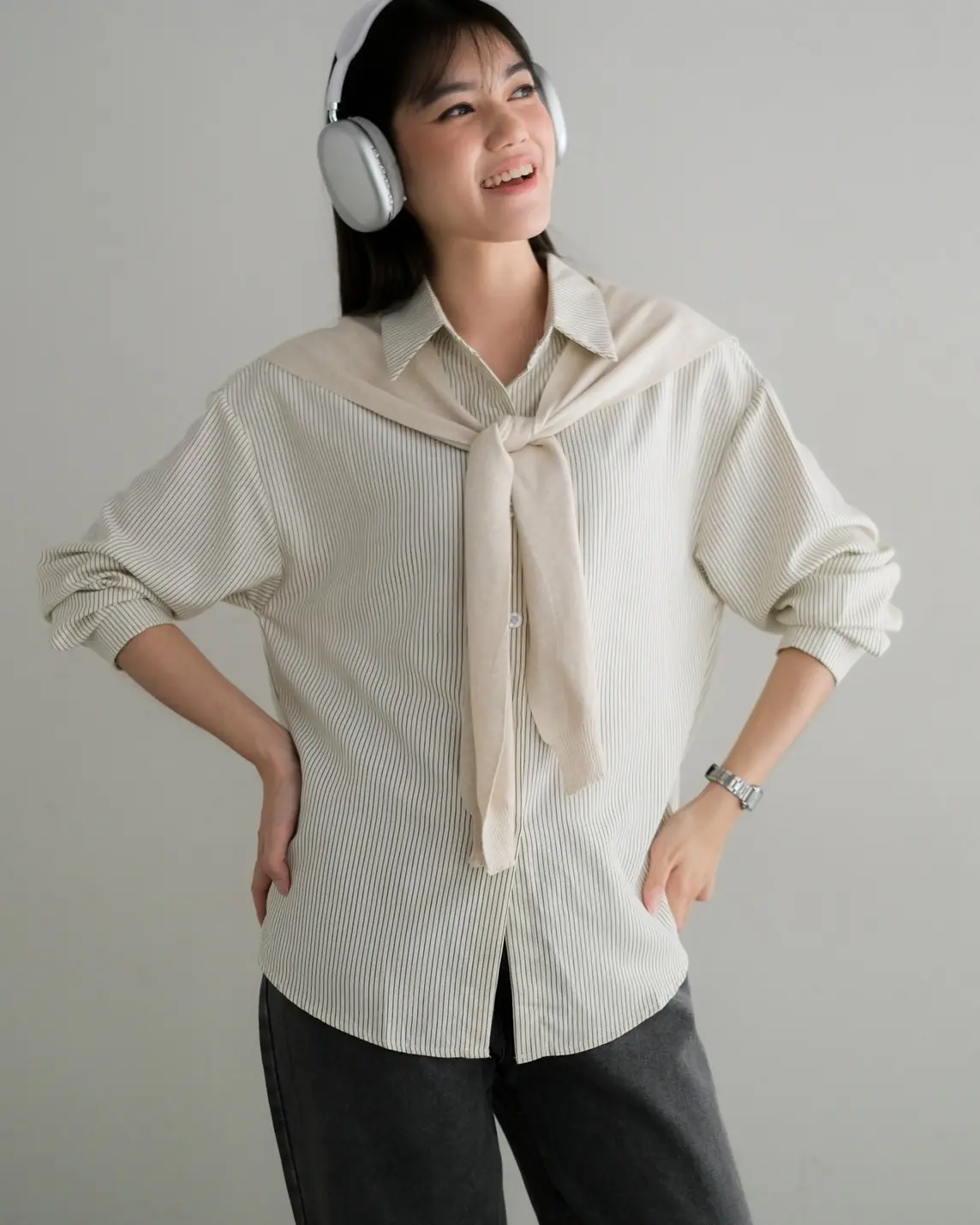 Akeyla Shirt Kode 141B Beige-Beige - Image 3