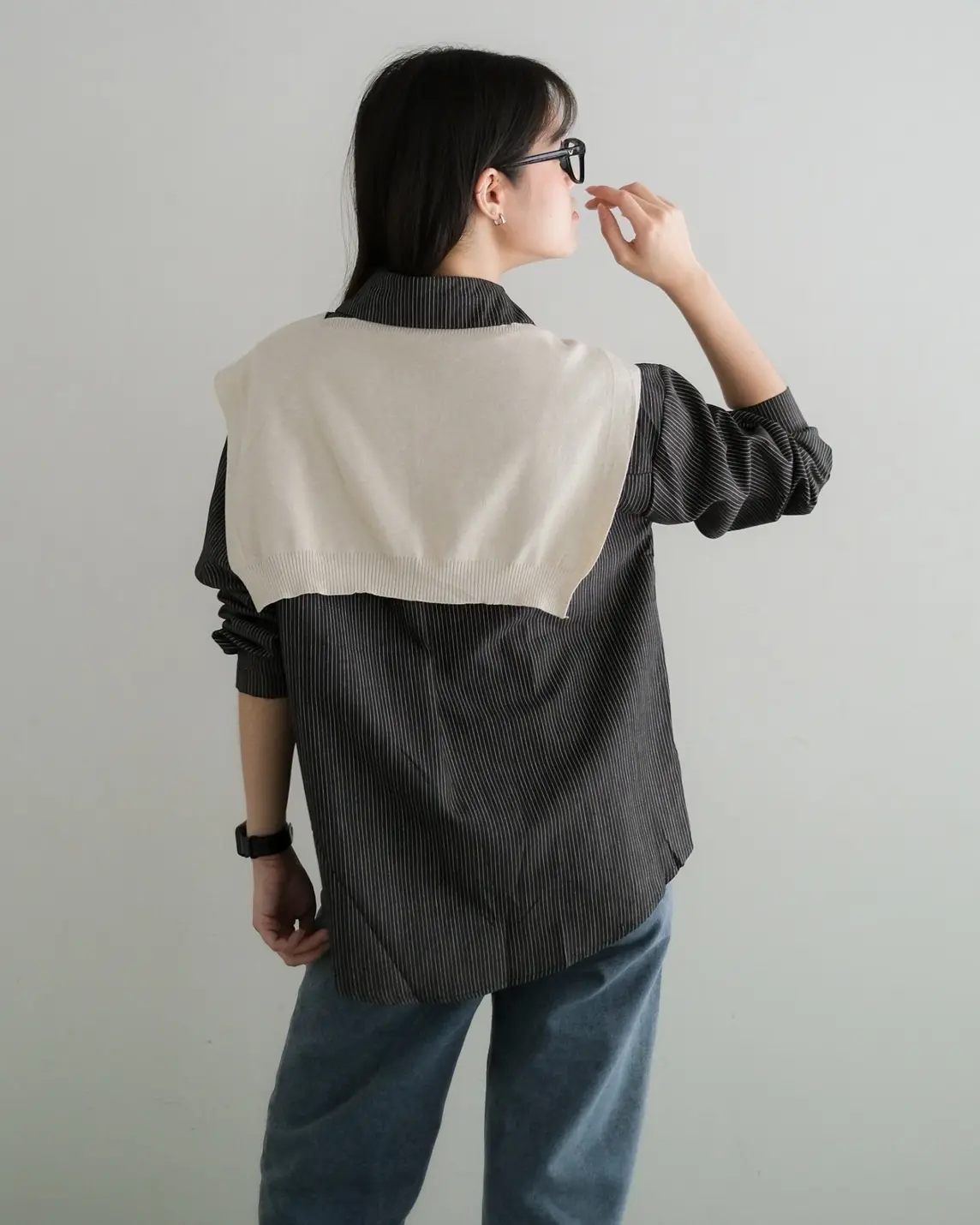 Akeyla Shirt Kode 141B Black-Beige - Image 4