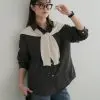 Akeyla Shirt Kode 141B Black-Beige - Image 2