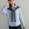 Akeyla Shirt Kode 141B Blue-Dark Grey