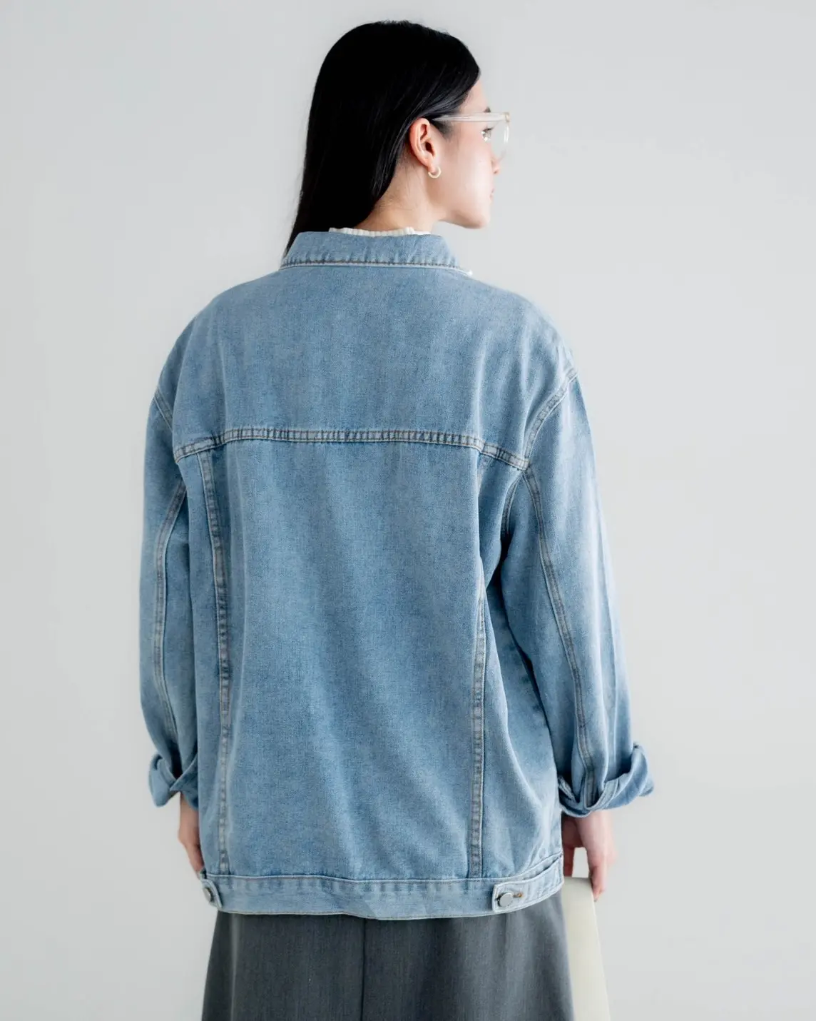 Zaikha Denim Jacket Kode 193B Light Blue - Image 4