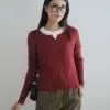 Biruni Cardigan Kode 287C Maroon - Image 4