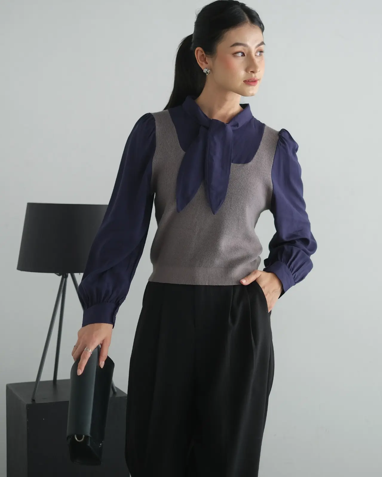 Brigita Shirt Kode 273C/8578 Dark Grey - Image 2