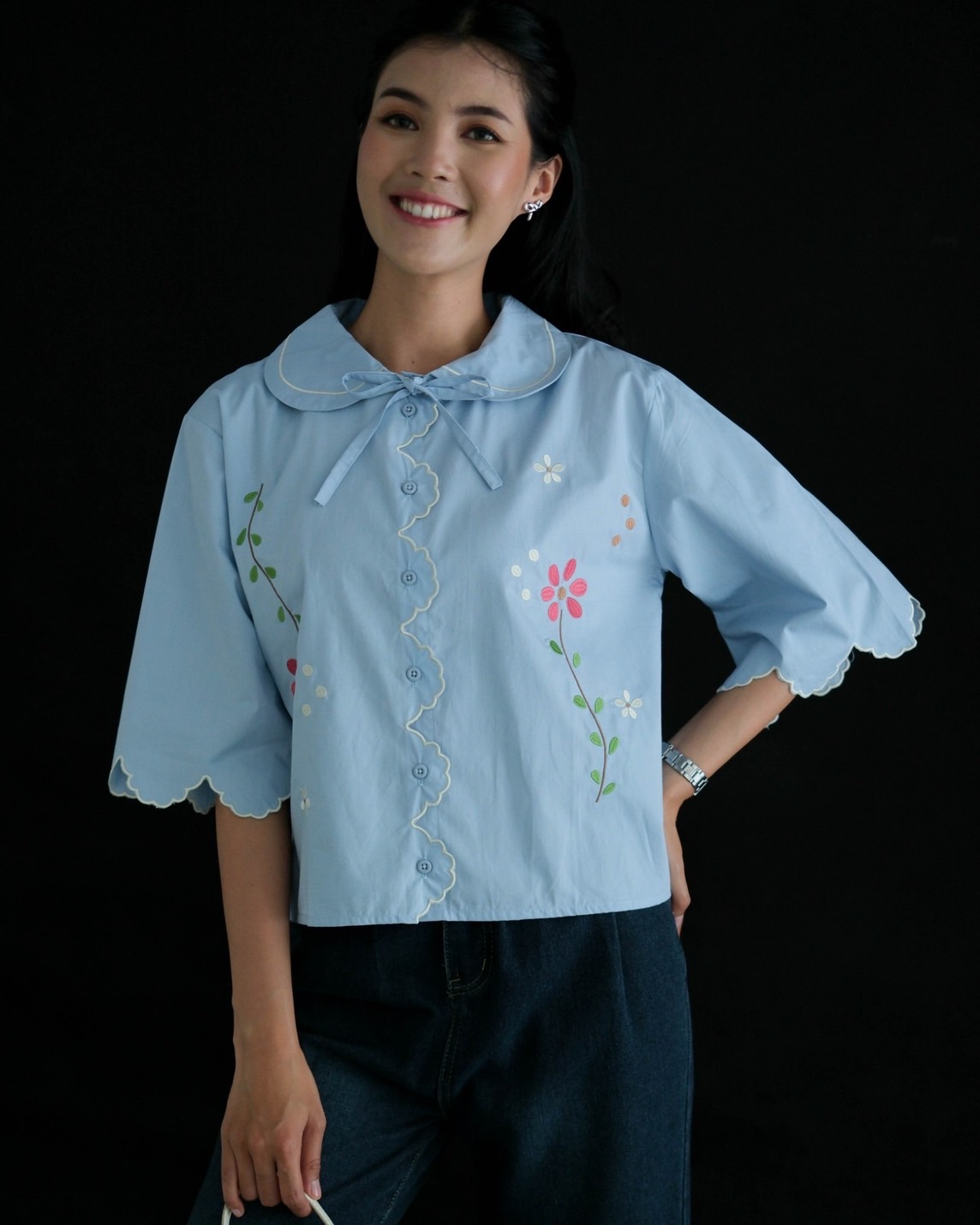 Dellia Shirt Blue - Image 2