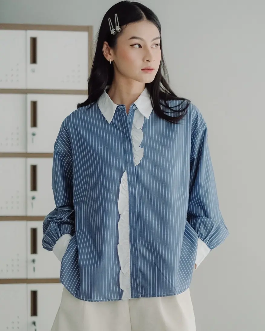 Evanya Shirt Kode 1390 Blue Denim - Image 2