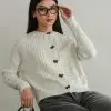 Frisca Cardigan Kode 240C Broken White - Image 2