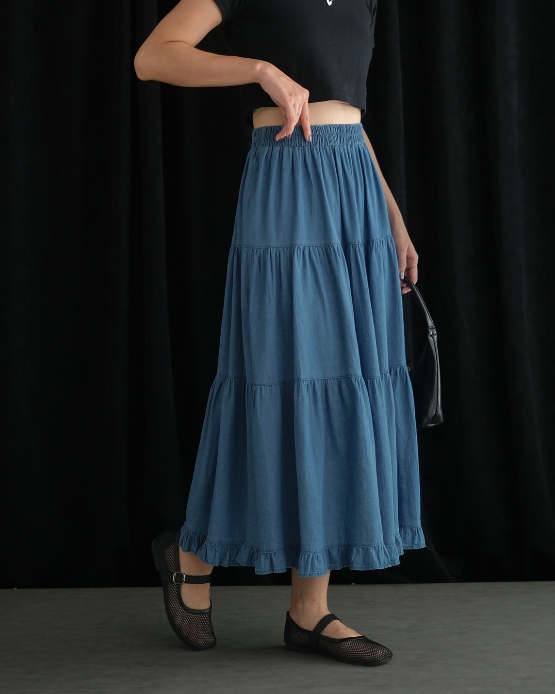 Noima Denim Skirt Medium Blue - Image 2