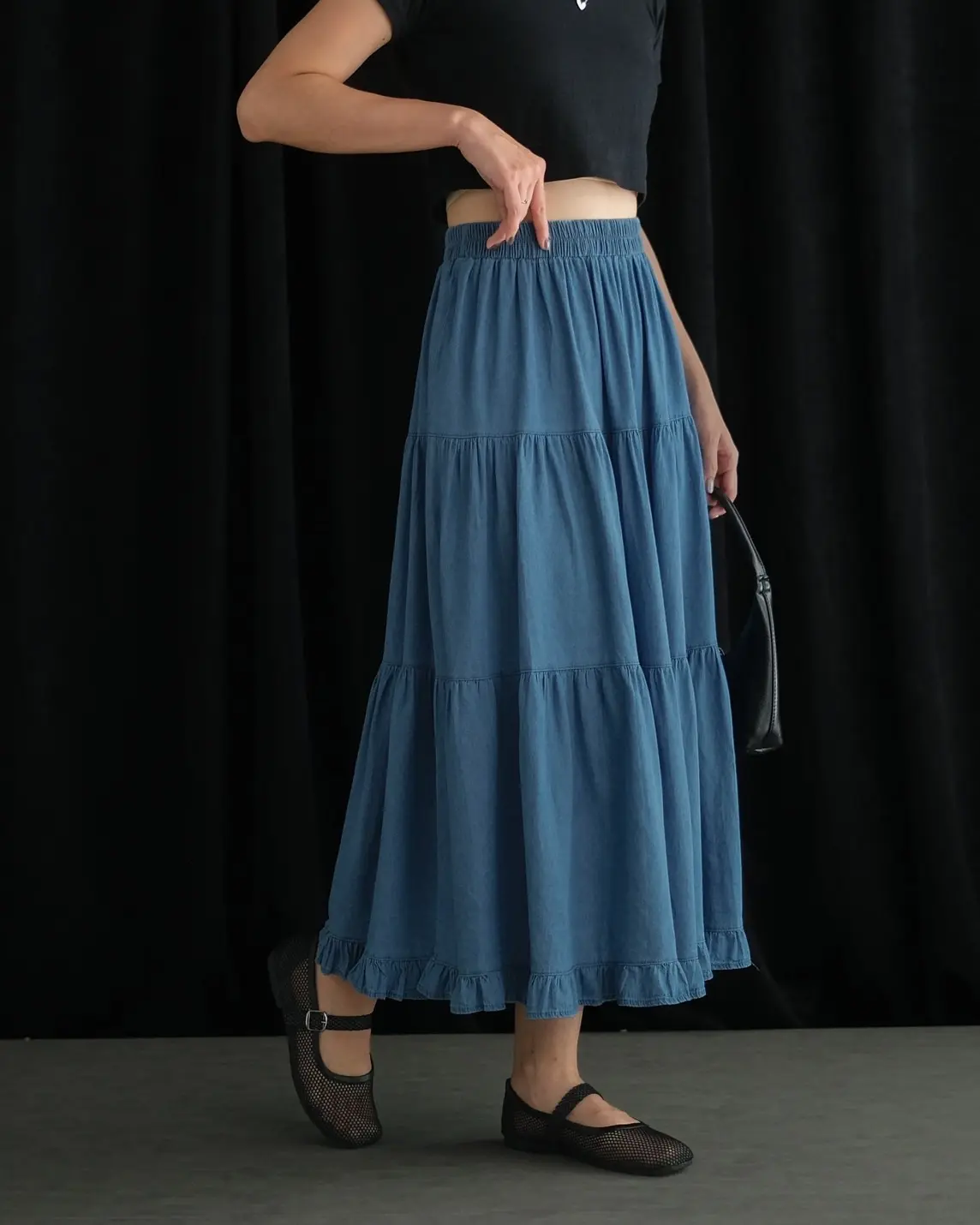 Noima Denim Skirt Medium Blue - Image 2